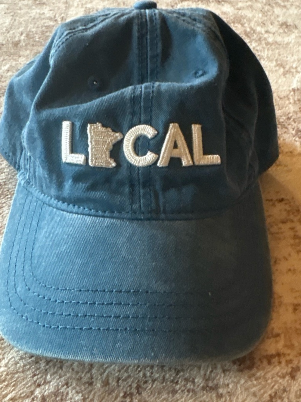 Home Free ‘LOCAL’ with MN decal of state Embroidered Blue Baseball Cap